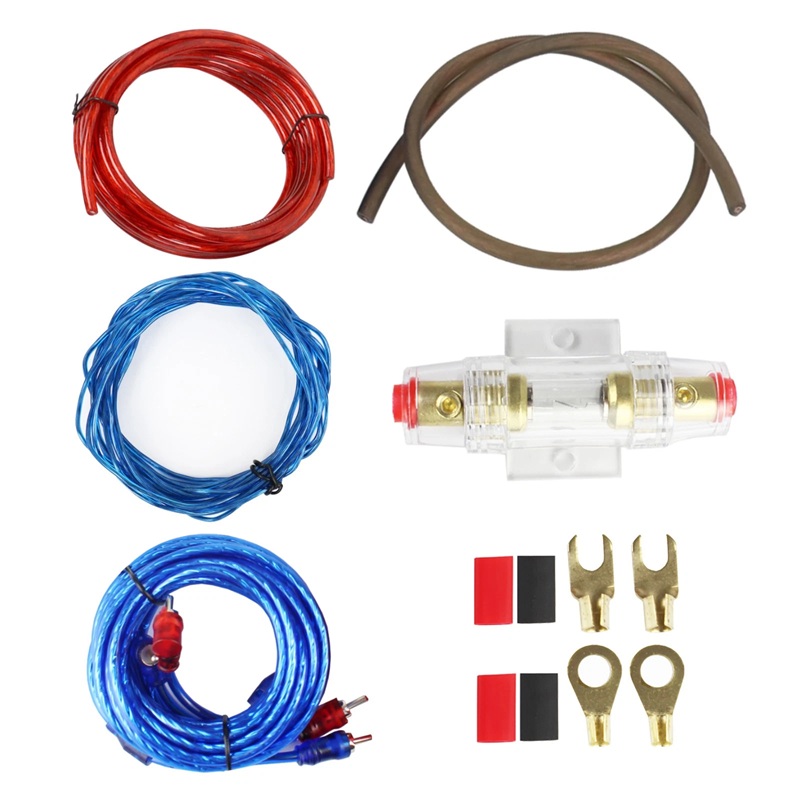 12 Gauge Audio Amplifier Install Kit Power Wiring & RCA Cables